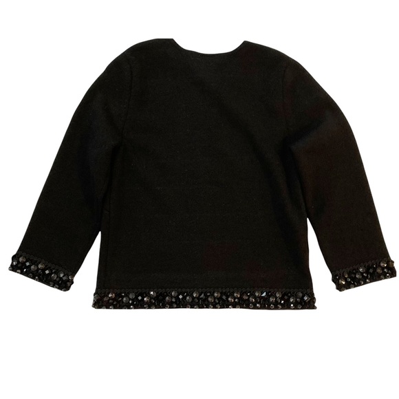 ANN TAYLOR BLACK BEADED CARDIGAN WITH LONG SLEEVES WOMENS SIZE XS - Picture 3 of 12